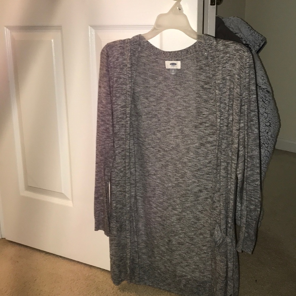Long cardigan grey